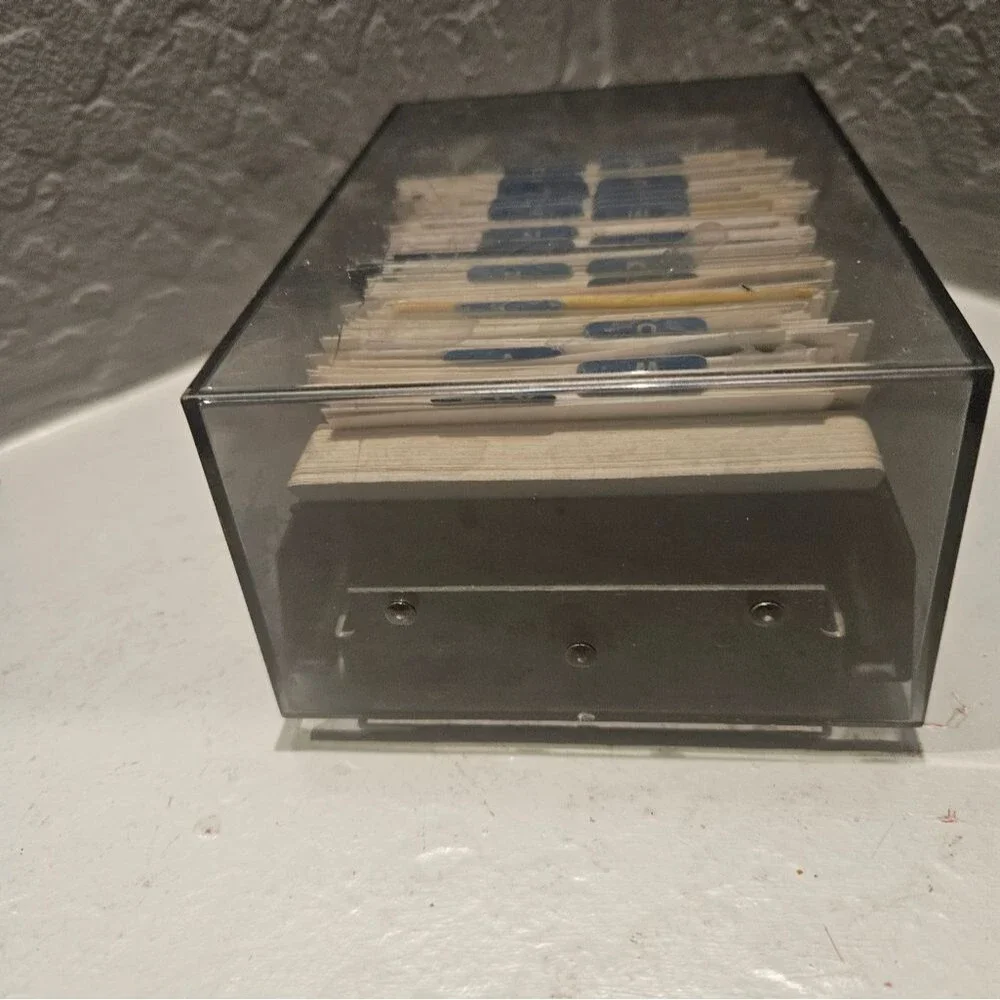 Original Rolodex with Original Business Cards Smoky Top 8